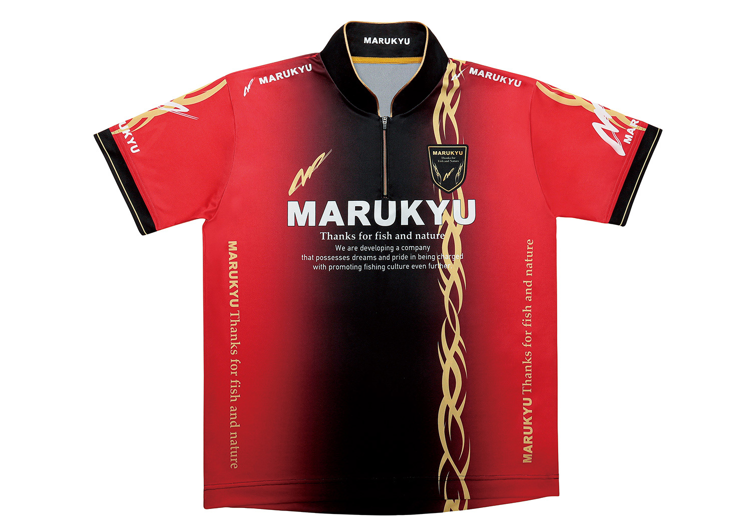 マルキユーハイエンドジップアップシャツ02 (半袖/2色) | つれるエサづくり一筋、マルキユー株式会社の公式サイトです。